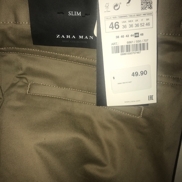 Zara Slim Fit Khakis/Chino pants (Brand New) - Picture 3 of 3